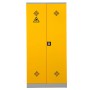 Wolfstahl Chemikalienschrank Gefahrstoffschrank Stahl lichtgrau-rapsgelb 92 x 42 x 195 cm