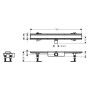 hansgrohe RainDrain Compact Komplettset Duschrinne 70 cm für flache Installation