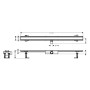 hansgrohe RainDrain Compact Komplettset Duschrinne 120 cm für flache Installation