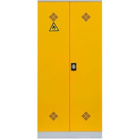 Wolfstahl Chemikalienschrank Gefahrstoffschrank Stahl Fachböden mit Lochblechabdeckung 92 x 42 x 195 cm
