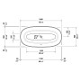 Duravit White Tulip Badewanne freistehend 180 x 90 cm