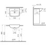 VitrA S20 Halbeinbauwaschtisch 55 cm