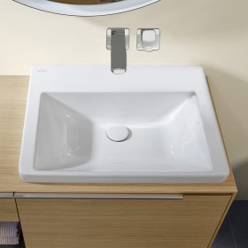 Villeroy & Boch Subway 3.0 Schrankwaschtisch 60 cm, ohne Hahnloch, ohne Überlauf, Unterseite geschliffen