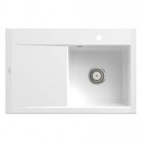 Villeroy & Boch Subway Style 45 Einbauspüle, Ablaufgarnitur mit Handbetätigung, Becken rechts