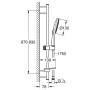 GROHE Rainshower SmartActive 130 Brausestangenset, 3 Strahlarten, Brausestange 90 cm