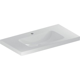 Geberit iCon Light Waschtisch 90 cm mit Ablagefläche, Hahnloch mittig, ohne Überlauf