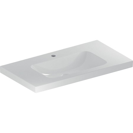 Geberit iCon Light Waschtisch 90 cm mit Ablagefläche, Hahnloch mittig, ohne Überlauf