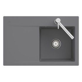 Villeroy & Boch Subway Style 45 Einbauspüle, Ablaufgarnitur mit Handbetätigung, Becken rechts
