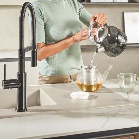 Évier encastrable Villeroy & Boch Subway Style 45, bonde à commande manuelle, bac à droite