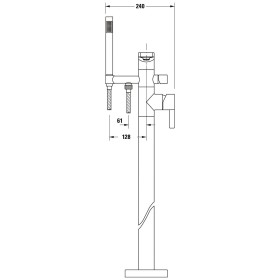 Duravit D-Neo Einhebel-Wannenmischer bodenstehend