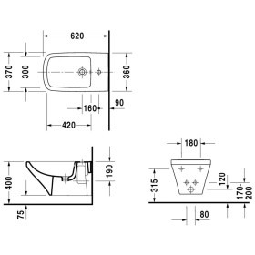 Duravit DuraStyle Bidet mural