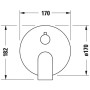 Duravit Tulum Einhebel-Brausemischer, Unterputz, mit Umstellventil