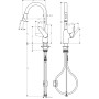 hansgrohe Focus M42 Einhebel-Küchenmischer 220, Ausziehbrause, 2jet