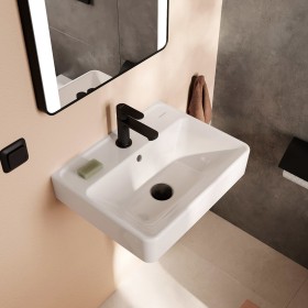 hansgrohe Xanuia Q Handwaschbecken 500/390 mit Hahnloch und Überlauf, SmartClean