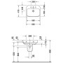 Duravit Happy D.2 Waschtisch 60 cm mit 1 Hahnloch