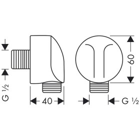hansgrohe Fixfit E Schlauchanschluss ohne Rückflussverhinderer