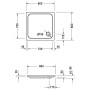 Duravit D-Code Quadrat Duschwanne 80 x 80 cm mit Antislip