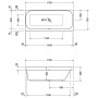 Duravit Happy D.2 Badewanne Rechteck 170 x 75 cm, Rückenschräge rechts