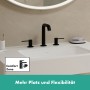 hansgrohe Tecturis S 3-Loch Waschtischarmatur 150 mit Push-Open Ablaufgarnitur