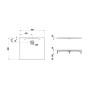 LAUFEN PRO Marbond Duschwanne 90 x 80 x 3 cm