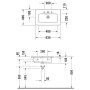 Duravit ME by Starck Möbelwaschtisch Compact ohne Hahnloch 63 x 40 cm