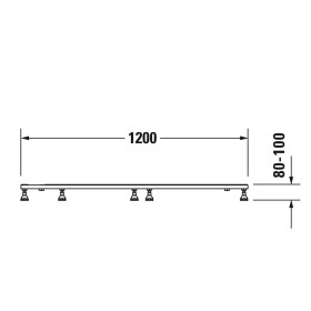 Duravit Fußgestell für Stonetto Duschwanne 120 x 100 cm