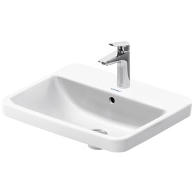 Lavabo incasso Duravit No. 1, 54,5 cm, con 1 foro rubinetto e troppo pieno