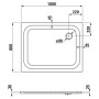 LAUFEN Platina Duschwanne 100 x 80 cm ohne Antislip