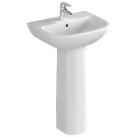 VitrA S20 Waschtisch 50 cm, 1 Hahnloch mittig, mit Überlauf