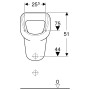 Geberit Aller Urinal mit Zulauf von oben, Abgang nach hinten oder unten