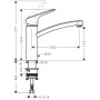 hansgrohe Logis M31 Einhebel-Küchenmischer 160, CoolStart, EcoSmart, 1jet