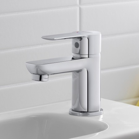 Duravit D-Code Einhebel-Waschtischmischer FreshStart und MinusFlow