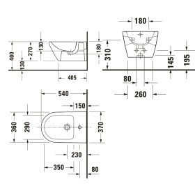 Duravit D-Neo Bidet mural