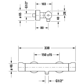 Duravit C.1 Brausethermostat Aufputz