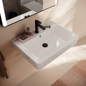 hansgrohe Xanuia Q Waschtisch 650/480 mit Hahnloch und Überlauf, SmartClean