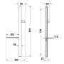 Duravit Brausestange 80 cm, mit Ablage
