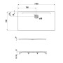 LAUFEN PRO Marbond Duschwanne 140 x 70 x 3 cm