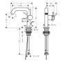 hansgrohe Tecturis S Einhebel-Waschtischarmatur 110 Fine CoolStart wassersparend+ mit Zugstangen-Ablaufgarnitur