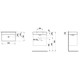 Vasque encastrable LAUFEN Val 65 x 42 cm sans trou de robinet ni trop-plein