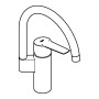 GROHE Start Einhand-Spültischbatterie 1/2" hoher Auslauf