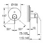GROHE Plus Einhand-Wannenbatterie Unterputz