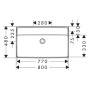 hansgrohe Xanuia Q Waschtisch 800/480 ohne Hahnloch und Überlauf