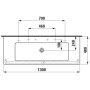 LAUFEN Living Square Waschtisch 130 cm großes Becken, ohne Hahnloch
