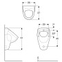 Geberit Renova Urinal mit Zielobjekt, Zulauf von hinten