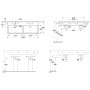 Villeroy & Boch Subway 3.0 Schrank-Doppelwaschtisch 130 cm, mit 2 Hahnlöchern, mit Überlauf