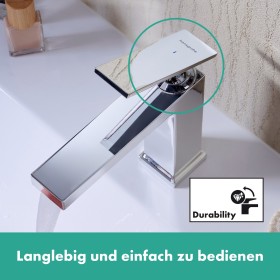 hansgrohe Tecturis E Standventil 80 wassersparend+ mit Hebelgriff für Kaltwasser oder vorgemischtes Wasser ohne Ablaufgarnitur