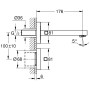 GROHE Eurocube E Infrarot-Elektronik für Waschtisch-Wandarmatur ohne Mischung