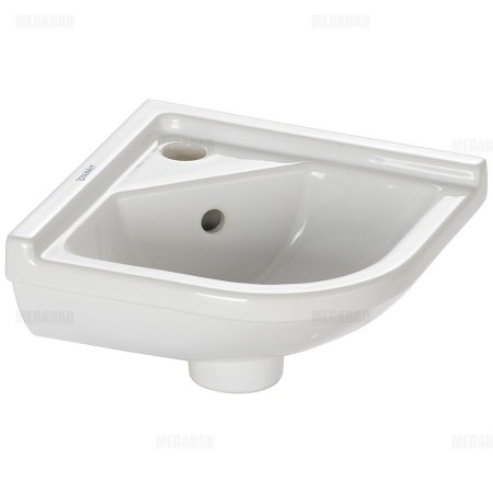 Duravit Starck 3 Eck-Handwaschbecken 43 cm mit 1 Hahnloch