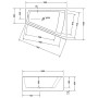Duravit Paiova Eck-Badewanne 180 x 140 cm Ecke rechts mit angeformter Schürze