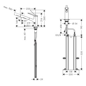 hansgrohe Zesis M33 Einhebel-Küchenarmatur 150 mit Ausziehbrause, 2 Strahlarten, Schlauchbox (sBox)